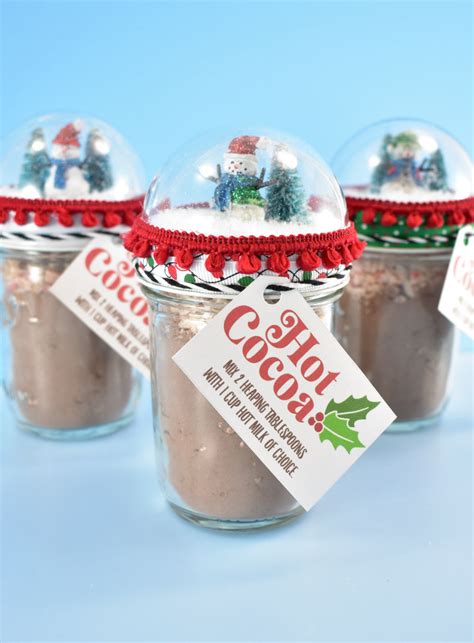 Hot Cocoa Recipe Christmas T Mason Jar Snowglobe Dreamalittlebigger