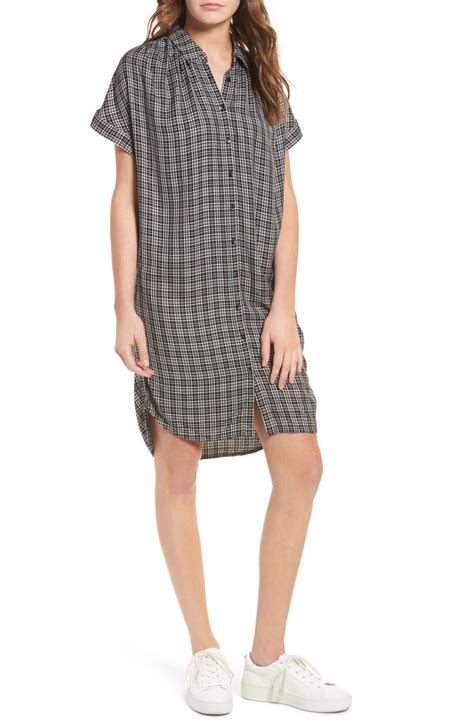 Madewell Central Plaid Shirtdress Nordstrom