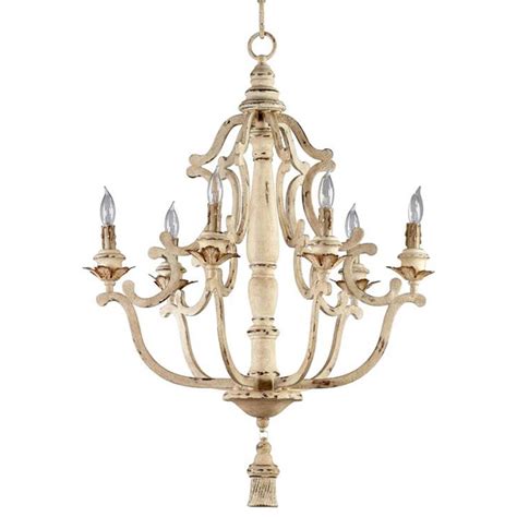 French Country Chandeliers Inc 6 Light Shabby Chic French Country