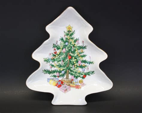 Vintage Lefton China Christmas Tree Dish E3782 Etsy