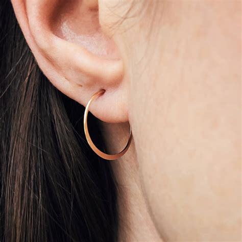 14k Gold Filled Everyday Hoop Earrings By Minetta Jewellery