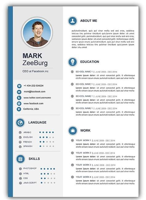 May 20, 2021 · a microsoft word resume template is a tool which is 100% free to download and edit. Free Resume Templates Doc Resume Doc Template Visual Resume within Cv Templates Free Download ...