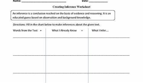 inference worksheets