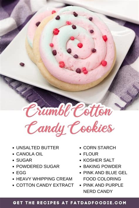 Crumbl Cotton Candy Cookie Recipe Fat Dad Foodie