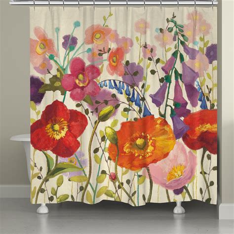 Laural Home Pink Meadow Shower Curtain 10674080 Shabby Chic