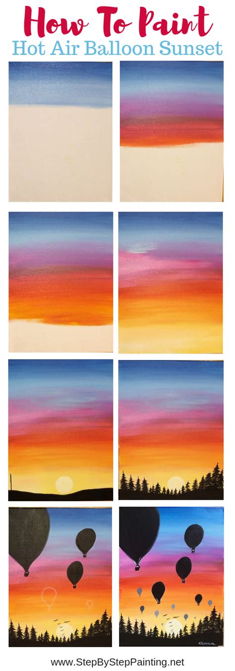 How To Paint A Sunset Step By Step Acrylic Tutorial For Beginners