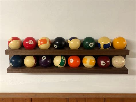 Pool Ball Storage Shelf Billiard Ball Rack Wall Mount Etsy