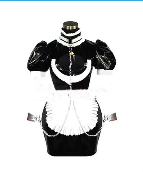 sexy sissy maid pvc dress uniform lockable cosplay costume tailor made 28 30 picclick