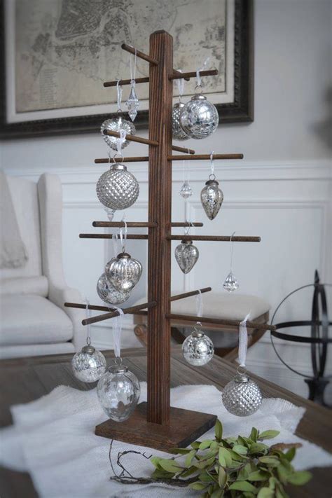 Large Rustic Stained Christmas Tree Ornament Holder Display Etsy