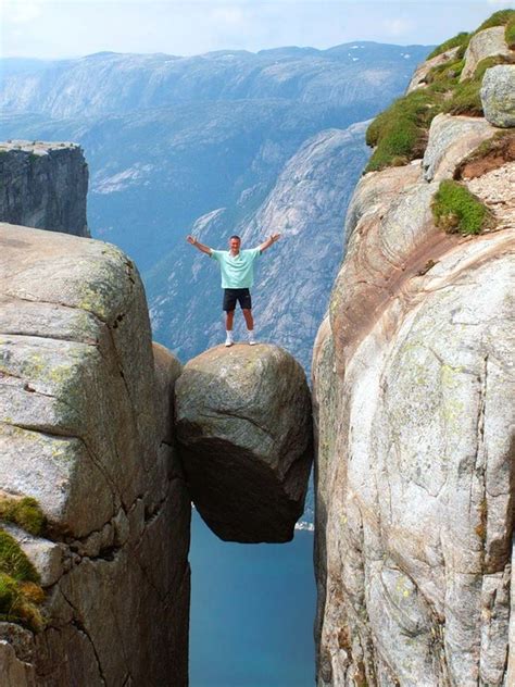 The rock is over 3,280 feet (1,000. Kjeragbolten boulder | WordlessTech