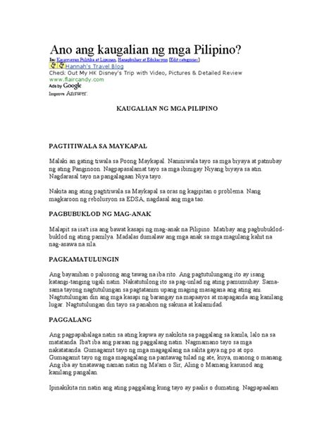 Kaugaliang Pilipino Philippin News Collections