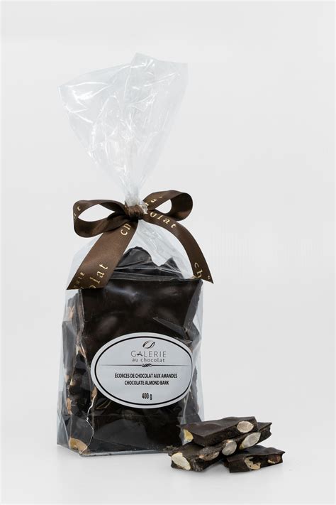 Écorces de Chocolat Noir aux Amandes 400g - Galerie au Chocolat