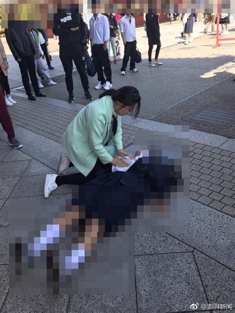観光で訪れていた中国人：任双双さん、意識朦朧とした女子中学生に救急車が来るまで適切な手当を施す。 Togetter