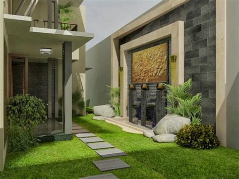 model taman rumah minimalis  lantai
