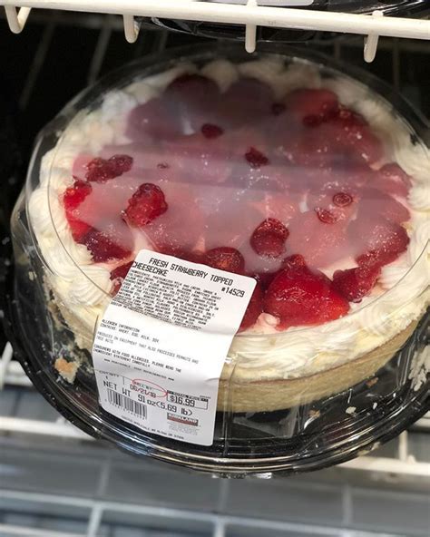 one of my favorite desserts at costco havent seen the strawberry topped cheesecake for a