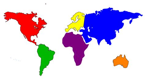 Solid Color Continents Clip Art At Vector Clip Art Online