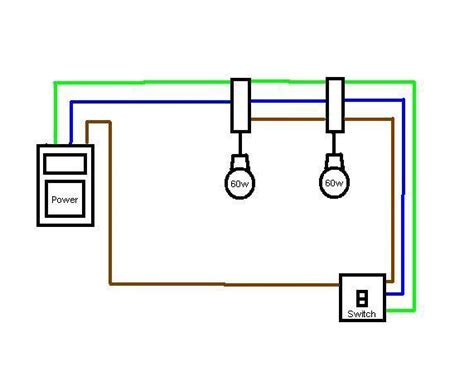 It is advisable to use different colours for live wires and neutral wires. Lighting circuit for two lamps | DIYnot Forums