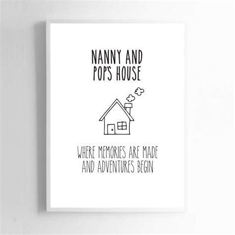 Nanny And Pops House Print Sign By Liberty Bee