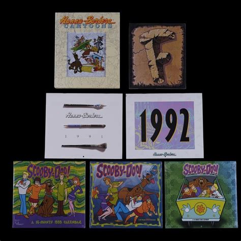 Lot 124 Set Of Five Hanna Barbera Calendars And Two Books