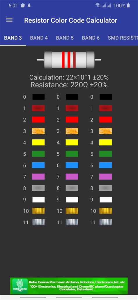 ดาวน์โหลด Resistor Color Code Calculator Apk สำหรับ Android