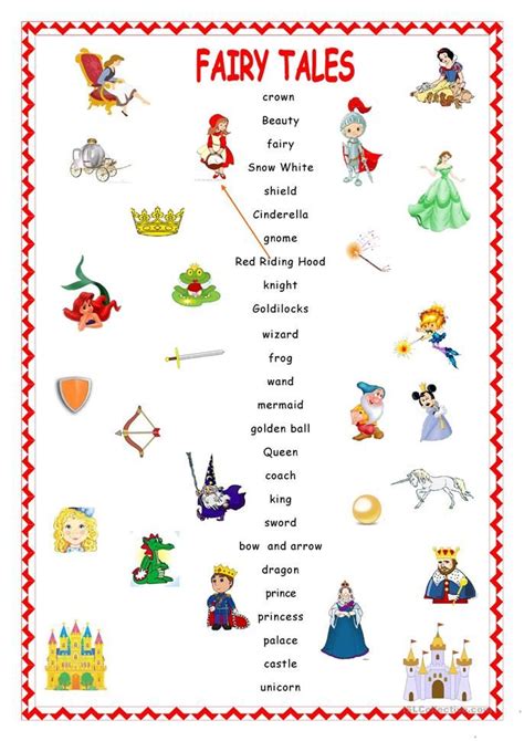 Fairy Tales Matching English Esl Worksheets For Distance Learning
