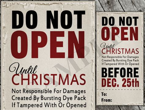 Do Not Open Until Christmas Dec 25th Funny Christmas T Etsy