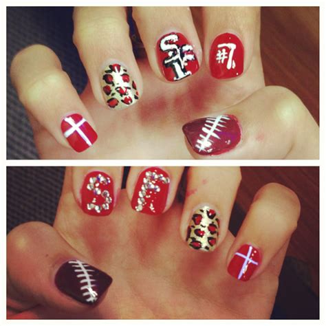 I Love The Colors 49er Nails 49ers Nails Nail Tattoo Cute Nails
