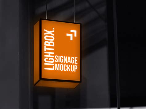 Lightbox Signage Psd Mockup Mockupsq