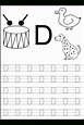 Trace Letter D Worksheets Preschool | TracingLettersWorksheets.com
