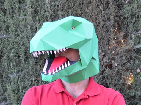 Dinosaur Mask Talking T Rex Mask Pattern Build A Dinosaur With Moving Mouth Paper Mask Diy Mask