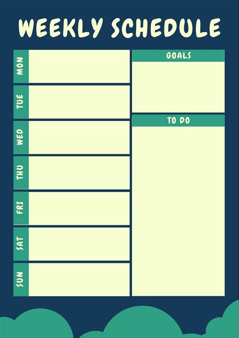 Canva Schedule Template