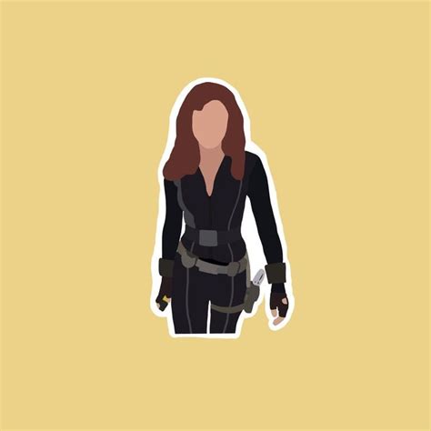 Black Widow Sticker Мстители Наклейки Постер фильма