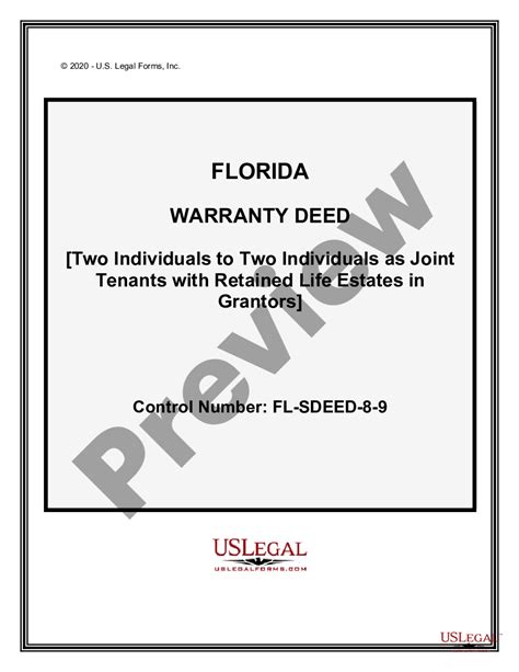 Orlando Florida Warranty Deed From Two Individuals To Two Individuals