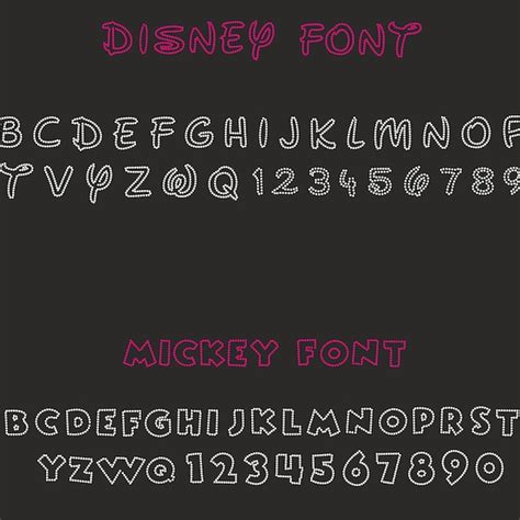 Alphabet Disneyland Font Etsy