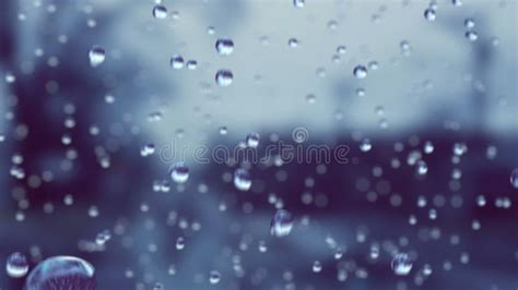 Beautiful Rain Drops Falling In Slow Motion Green Background Hd 1080