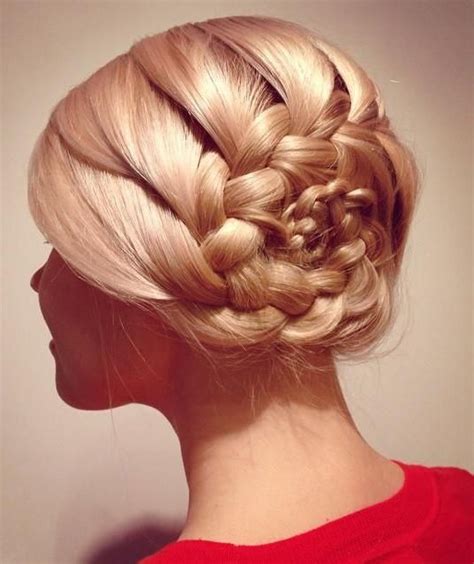 French Braided Flower Updo Hairstyles Styles Time Hair Styles Bride Hairstyles Hair Collection