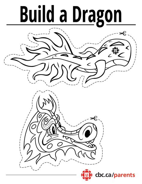 Make a dragon mask using our free printable dragon mask template! Printable Dragon Craft for Lunar New Year | CBC Parents | Chinese new year dragon, Chinese new ...