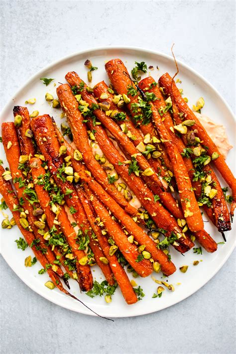 Maple Roasted Carrots With Harissa Yogurt Walder Wellness Dietitian