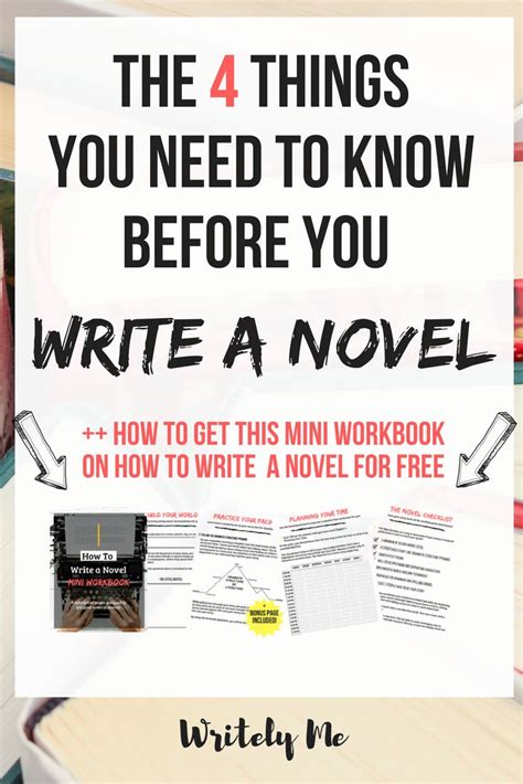 The 4 Things You Need To Know Before You Write A Novel Writing Advice