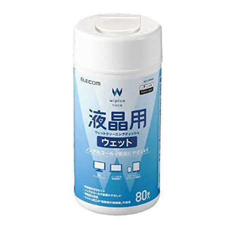 エレコム ウェットティッシュ 液晶用 クリーナー 80枚入り 液晶画面にやさしいノンアルコールタイプ 日本製 WC DP80N4
