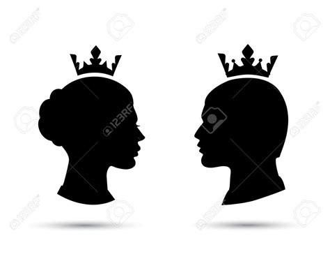 King And Queen Clipart Black And White