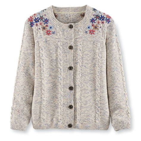 Hand Embroidered Floral Sweater Casual Comfortable And Colorful Women