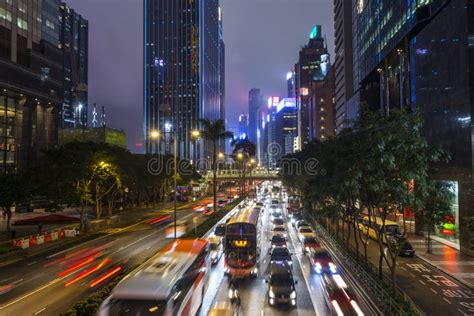 Hong Kong Traffic Road Editorial Stock Image Image Of Evening 105445379
