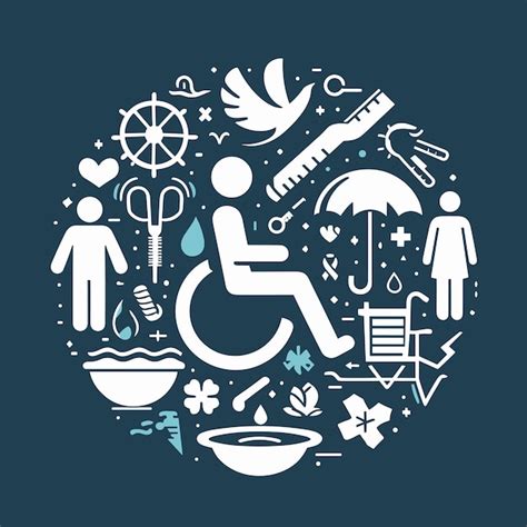 Premium Vector Disabilities Awareness Day Vector Illustration Icon