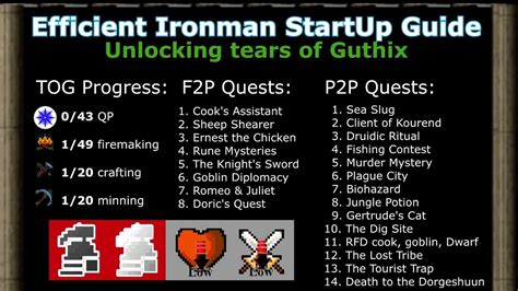 Переглядів 50 тис.7 років тому. OSRS Efficient Ironman & UIM Start Up Guide (Path to TOG ...