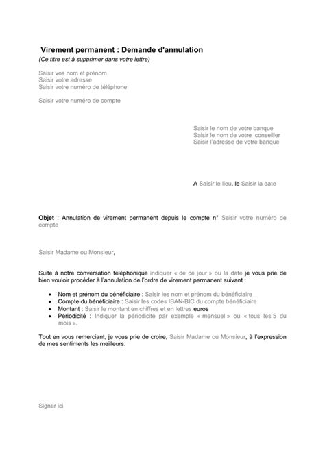 Virement permanent téléchargement gratuit documents PDF Word et Excel