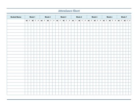 Attendance Tracker Printable Calendar Template Printable Monthly Yearly