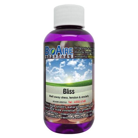 Bliss Aromatherapy Massage Oil Bioaire Lifestyle Essential Oil