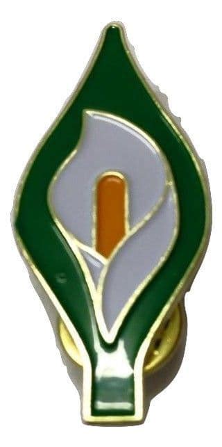 Easter Lily Pin Badge 28mm