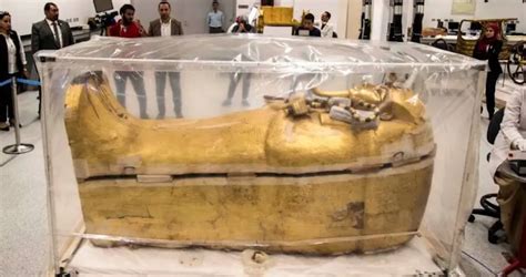 king tut s coffin has been removed from his tomb for the first time in history